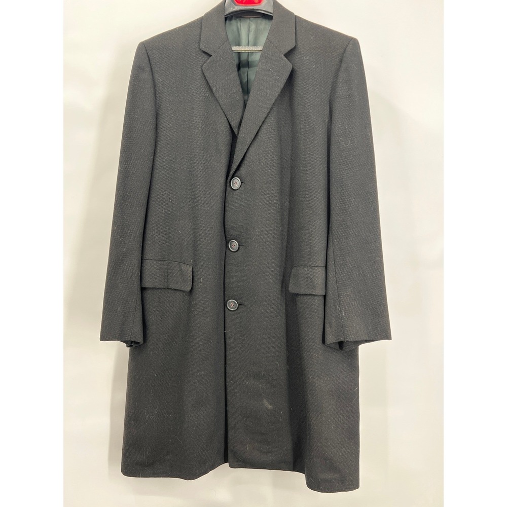 Vintage Old Money Academic Coat Mens 42 Wool Overcoat Classic Grandpa Mad Men